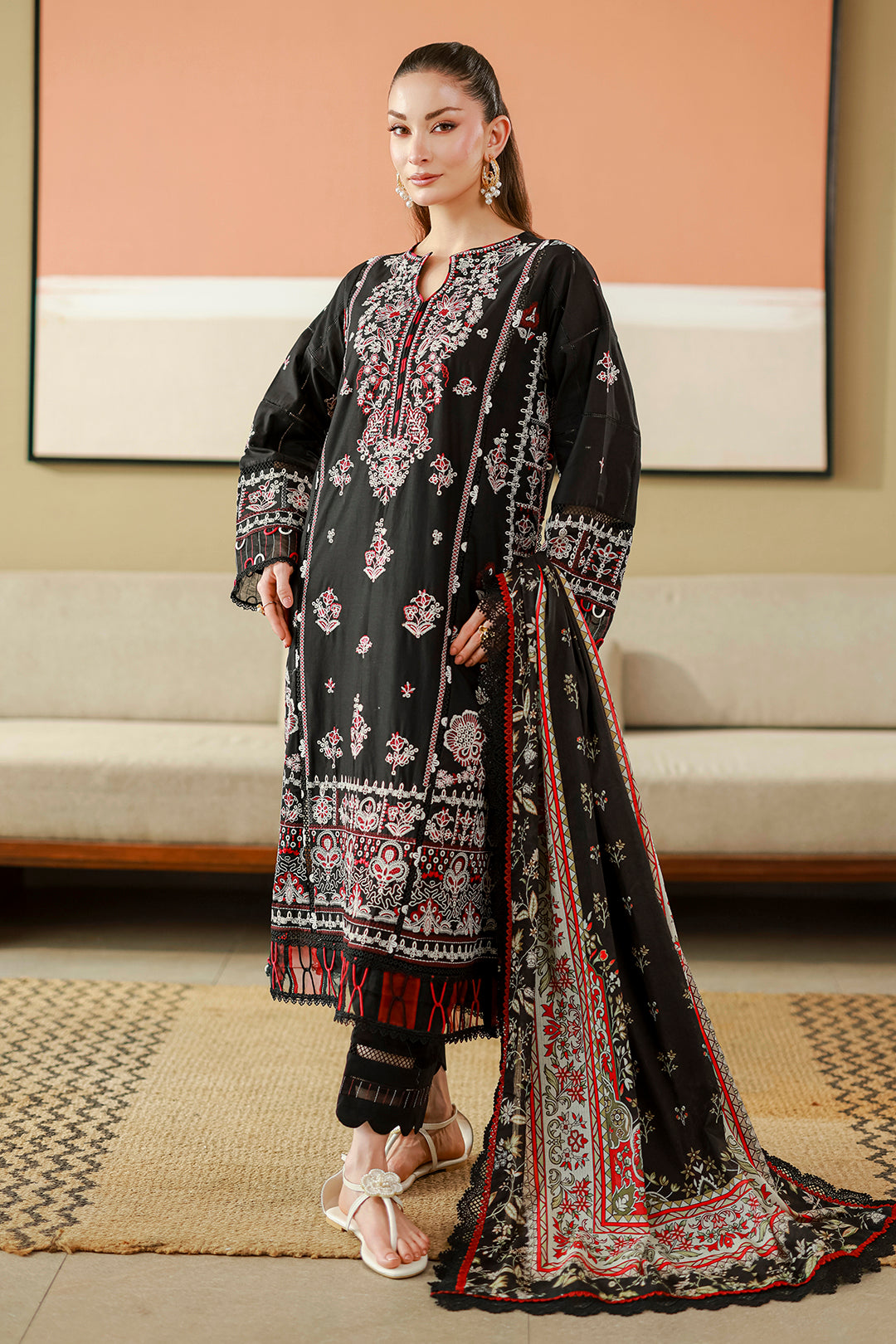 Embroidered Shirt Shalwar Dupatta