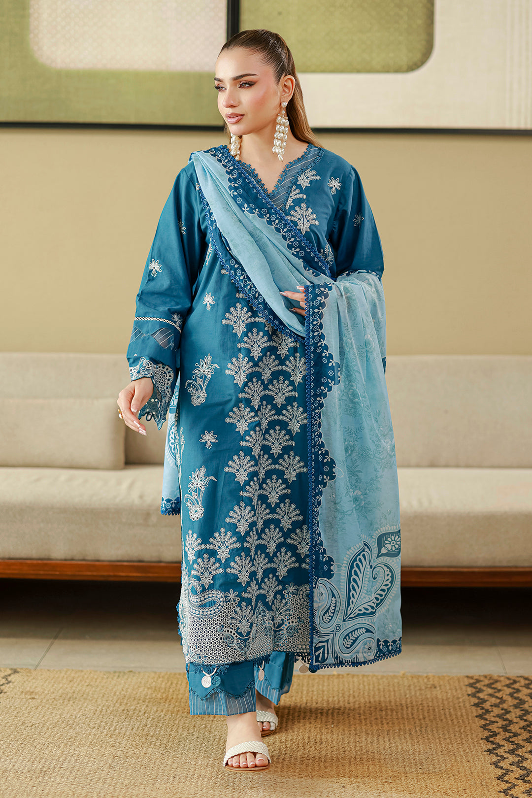 Embroidered Shirt Shalwar Dupatta