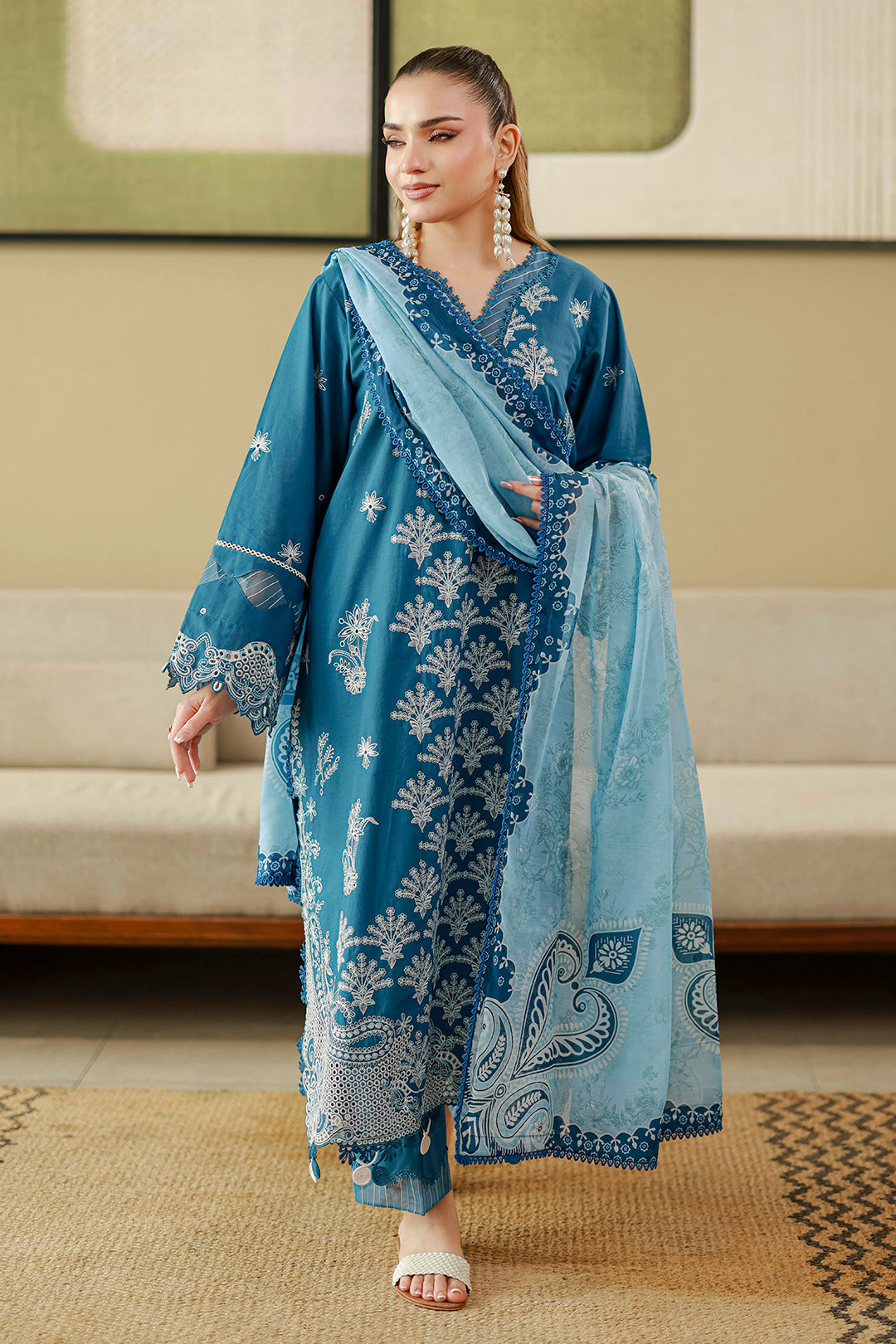 Embroidered Shirt Shalwar Dupatta