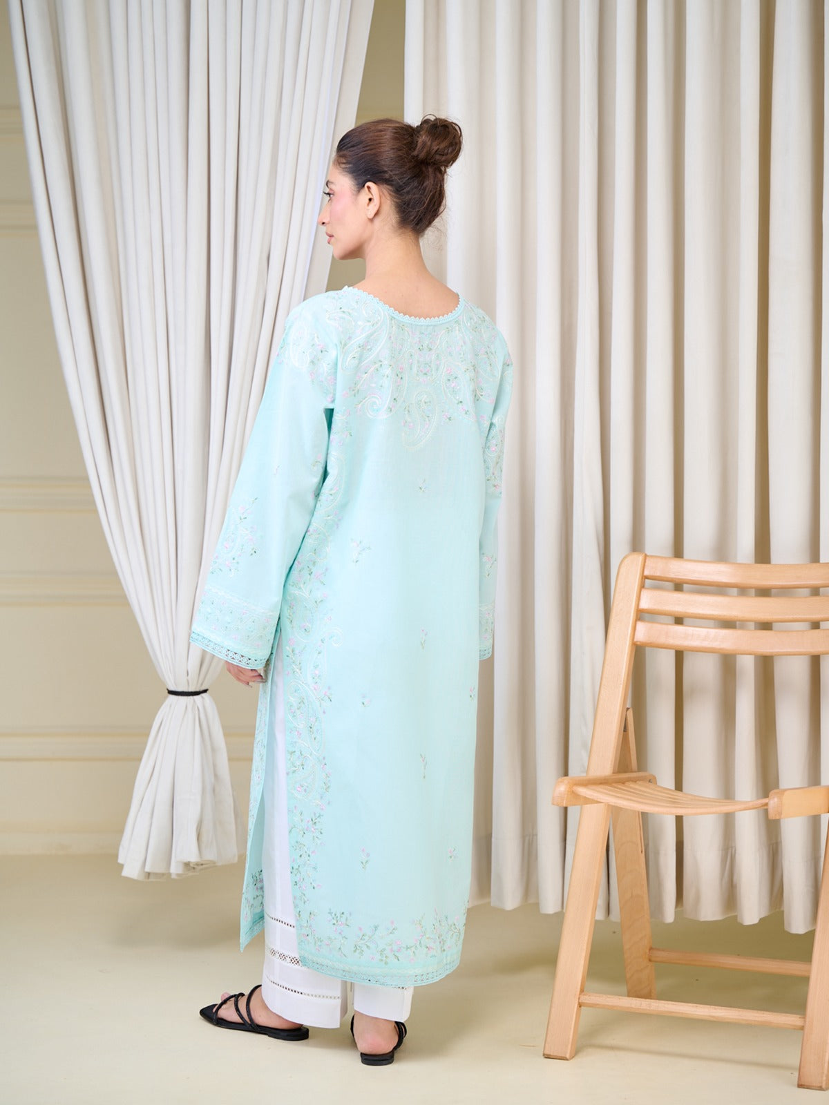 Aghanoor || 2 Piece - Pure Embroidered Cambric Suit S110086