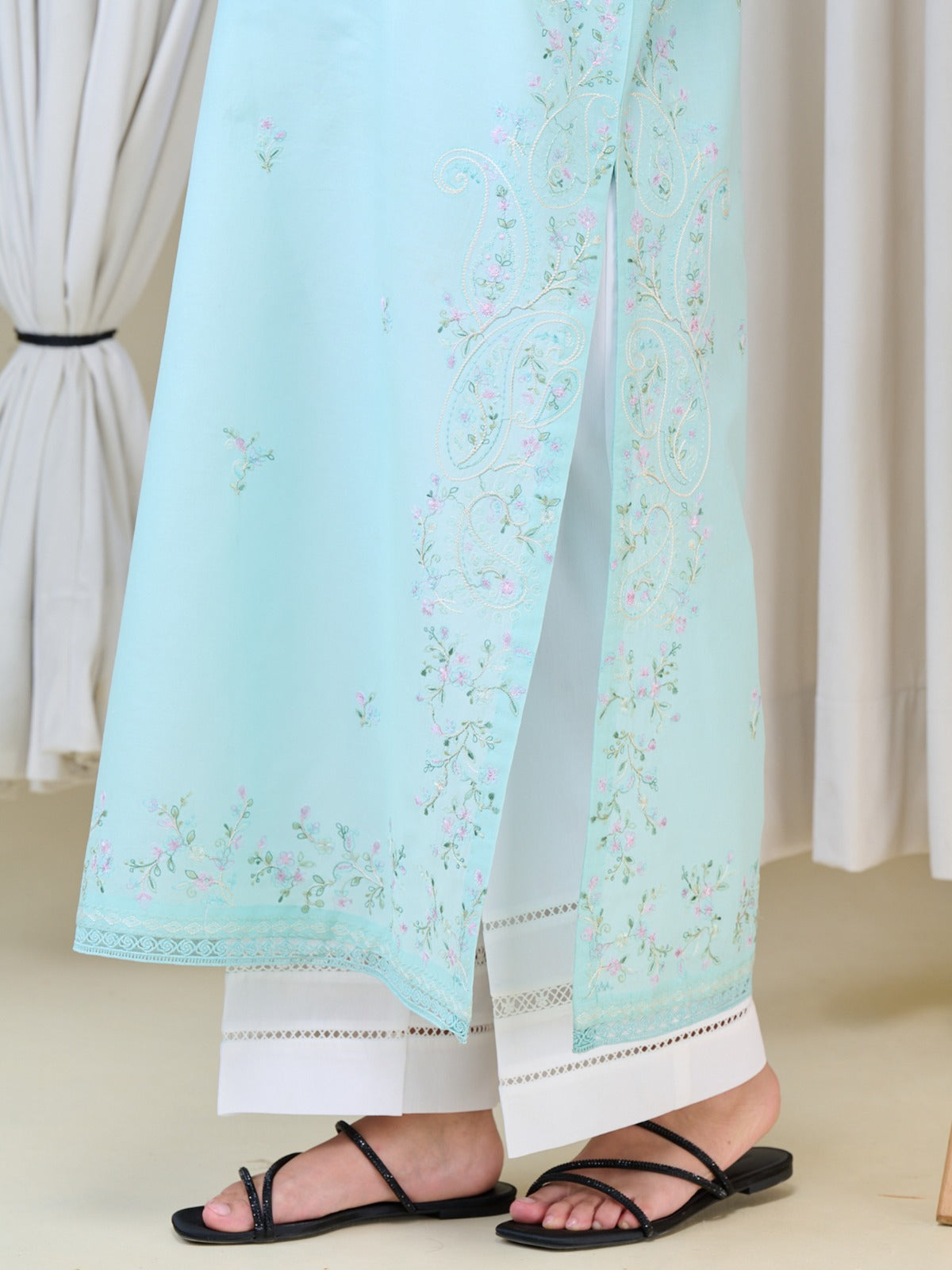 Aghanoor || 2 Piece - Pure Embroidered Cambric Suit S110086