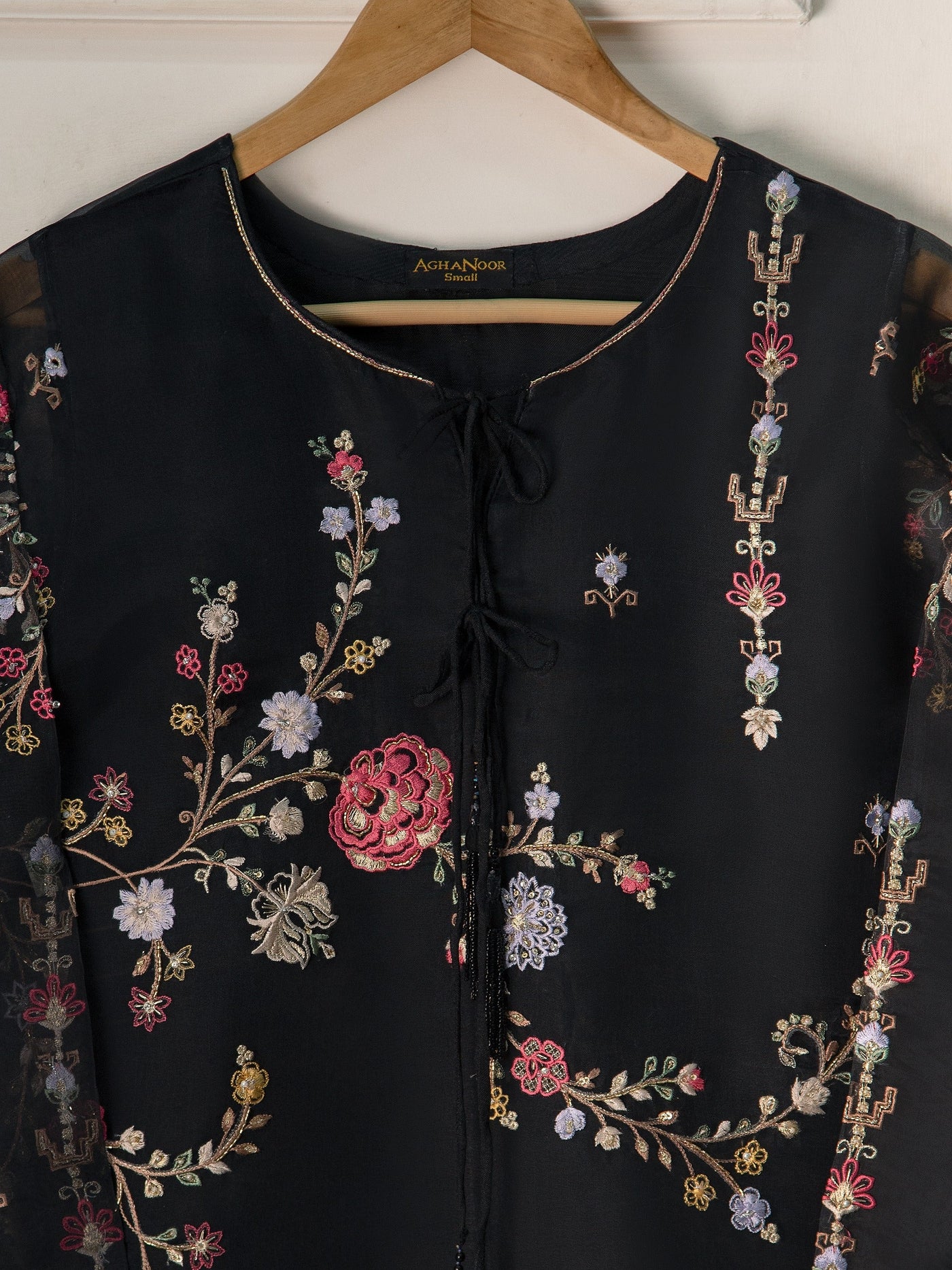 3 Piece- Pure Organza Embroidered Suit