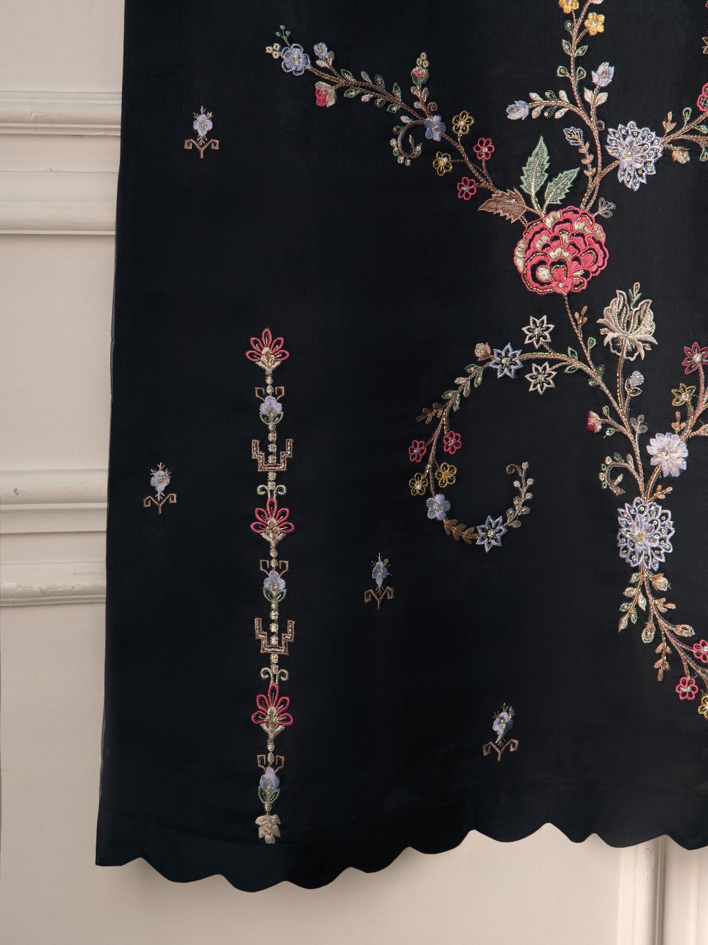 3 Piece- Pure Organza Embroidered Suit