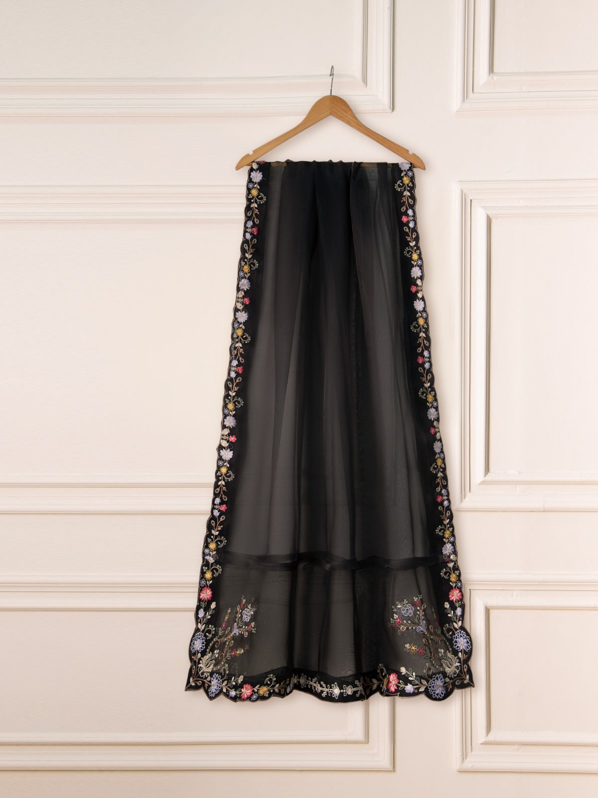 3 Piece- Pure Organza Embroidered Suit