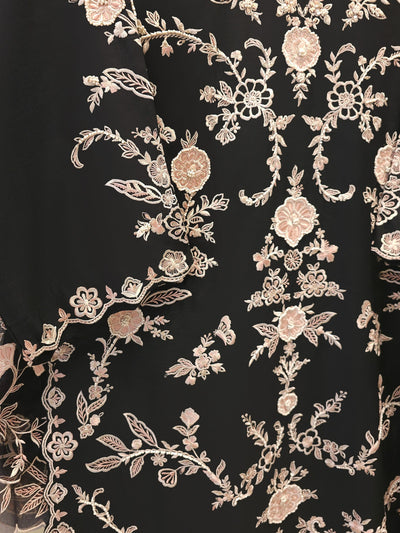 3 Piece- Pure Khadi Silk Embroidered Suit