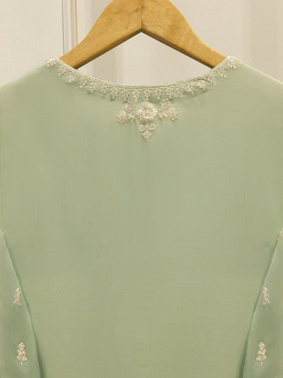 3 Piece - Pure Chiffon Embroidered Suit