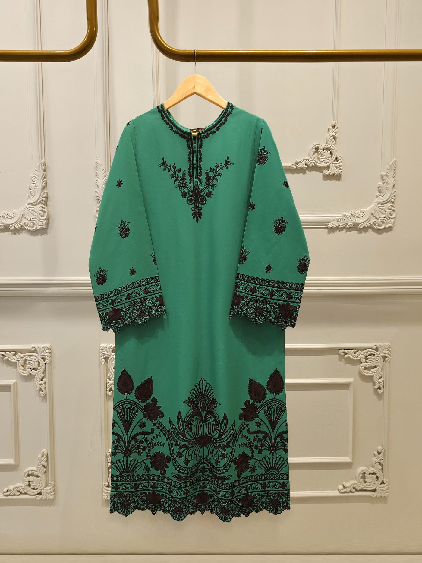 2 Piece - Embroidered Cambric Suit