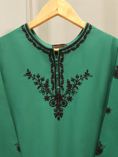 2 Piece - Embroidered Cambric Suit