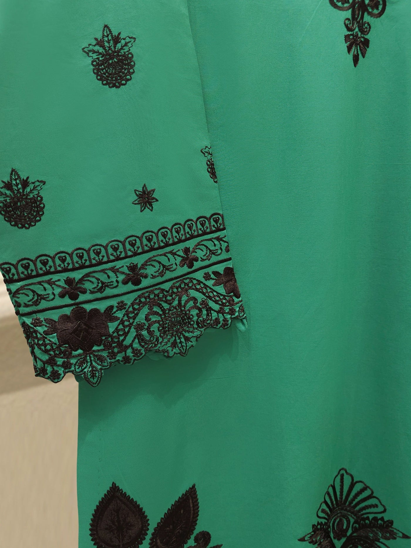 2 Piece - Embroidered Cambric Suit