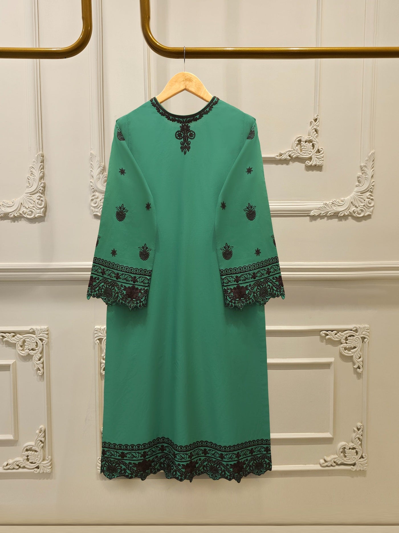 2 Piece - Embroidered Cambric Suit