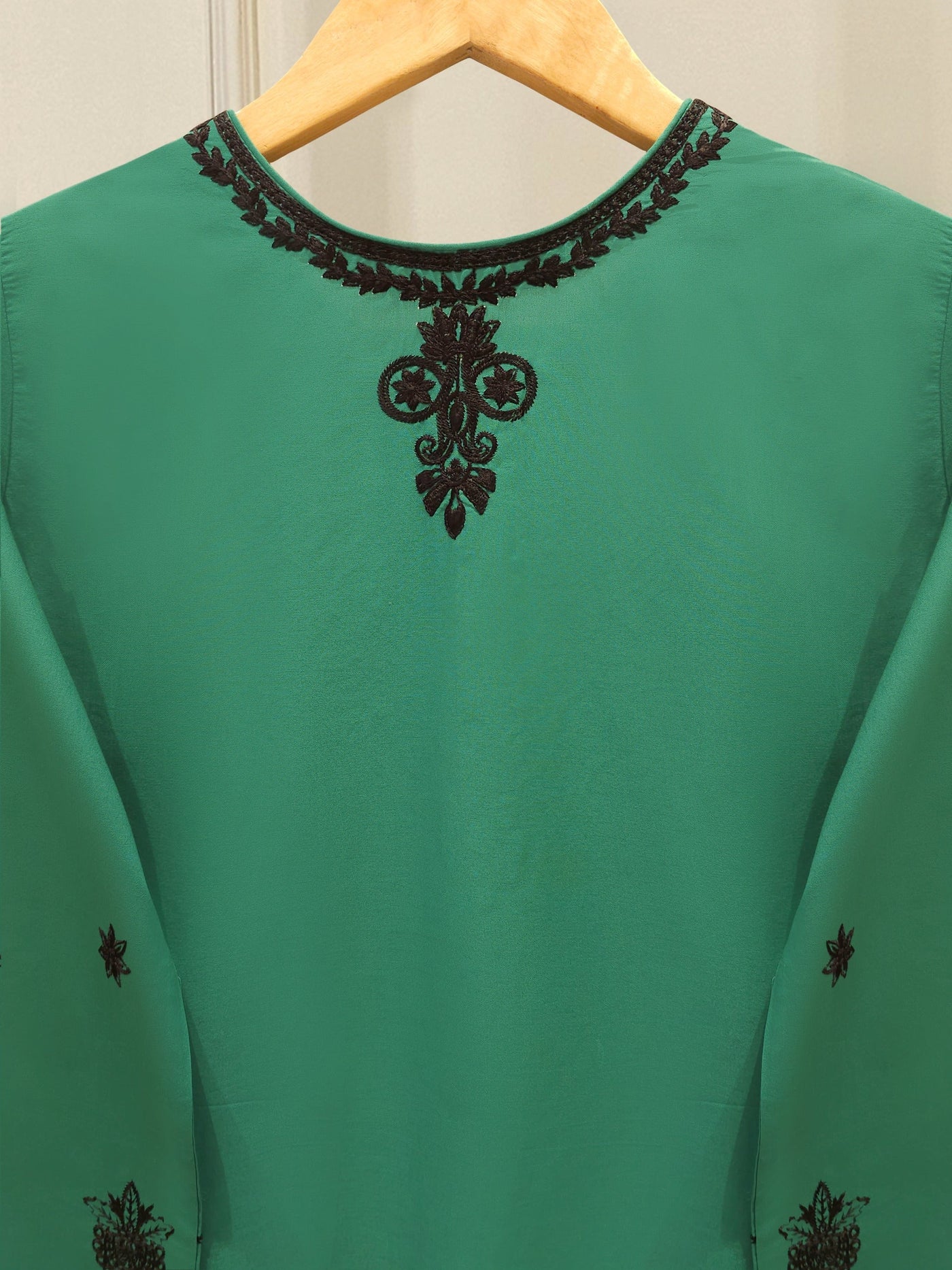 2 Piece - Embroidered Cambric Suit