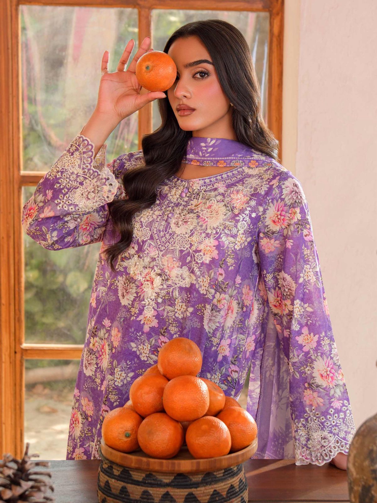 3 Piece Suit Embroidered (Unstitched)