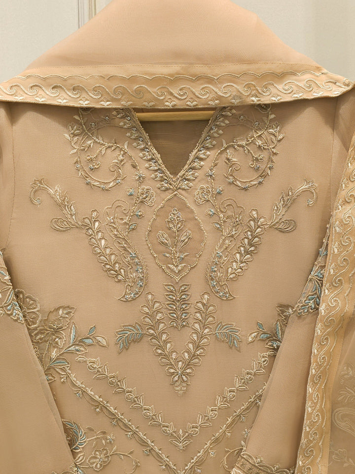 3 Piece - Pure Organza Embroidered Suit