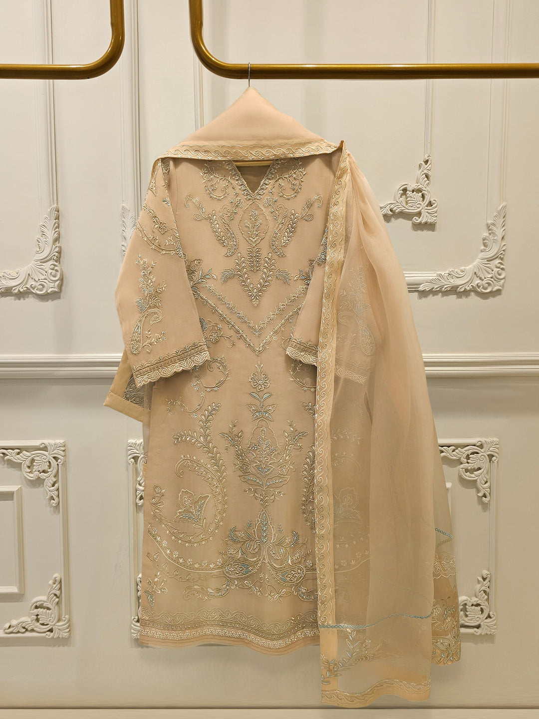 agha noor organza dress 3 Piece