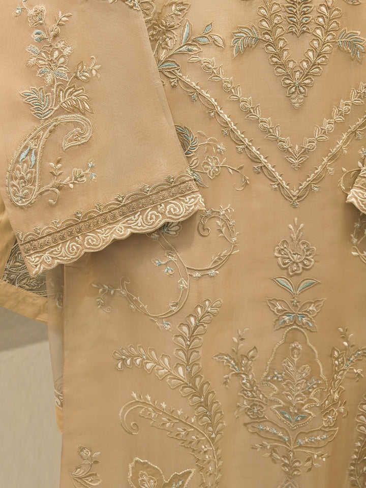 3 Piece - Pure Organza Embroidered Suit