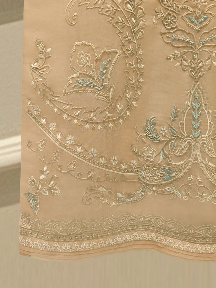 3 Piece - Pure Organza Embroidered Suit