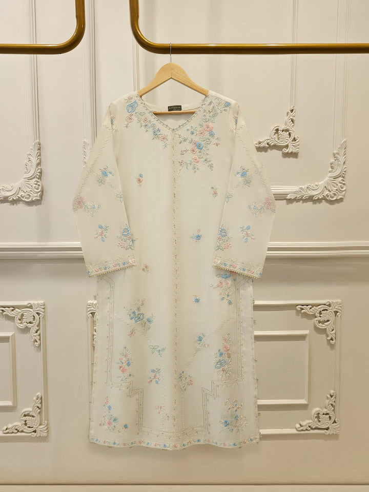 Pure Embroidered Sheesha Silk Shirt