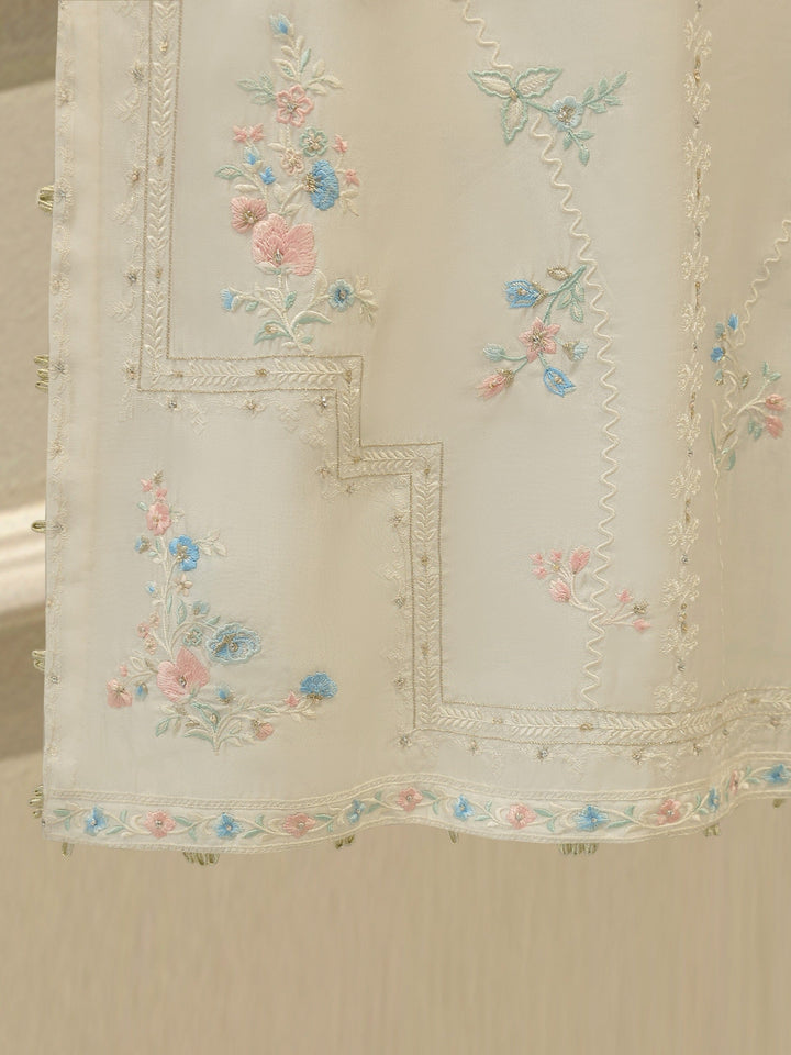 Pure Embroidered Sheesha Silk Shirt