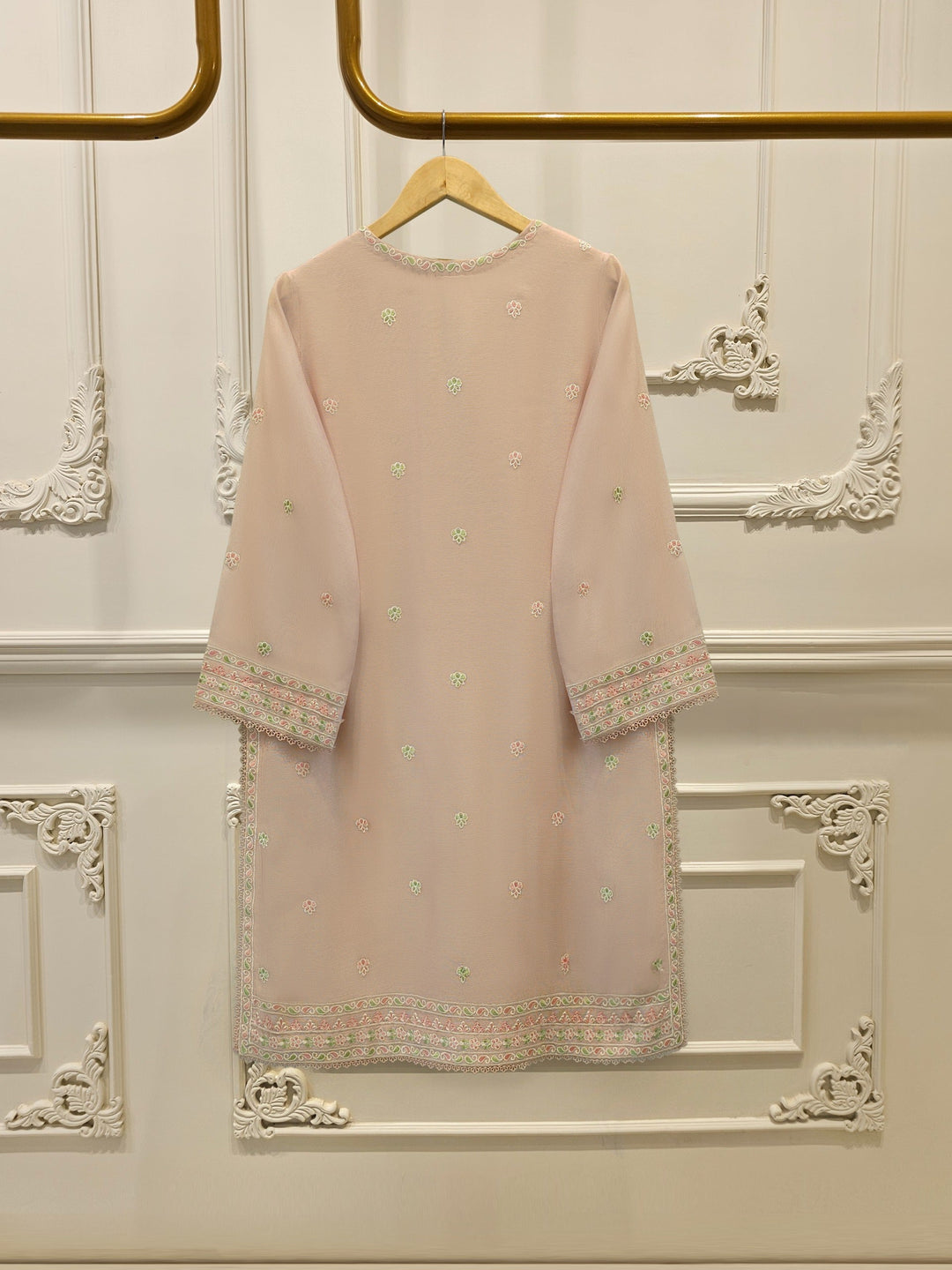 3 Piece - Pure Embroidered Cotton Net Suit