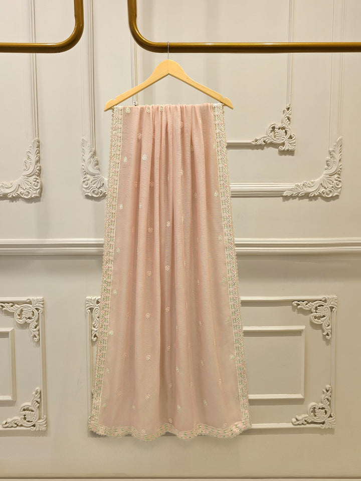 3 Piece - Pure Embroidered Cotton Net Suit