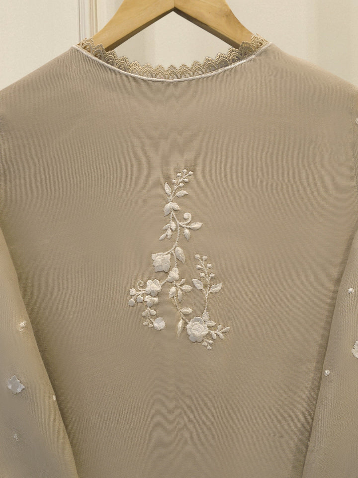 3 Piece - Pure Embroidered Cotton Net Suit