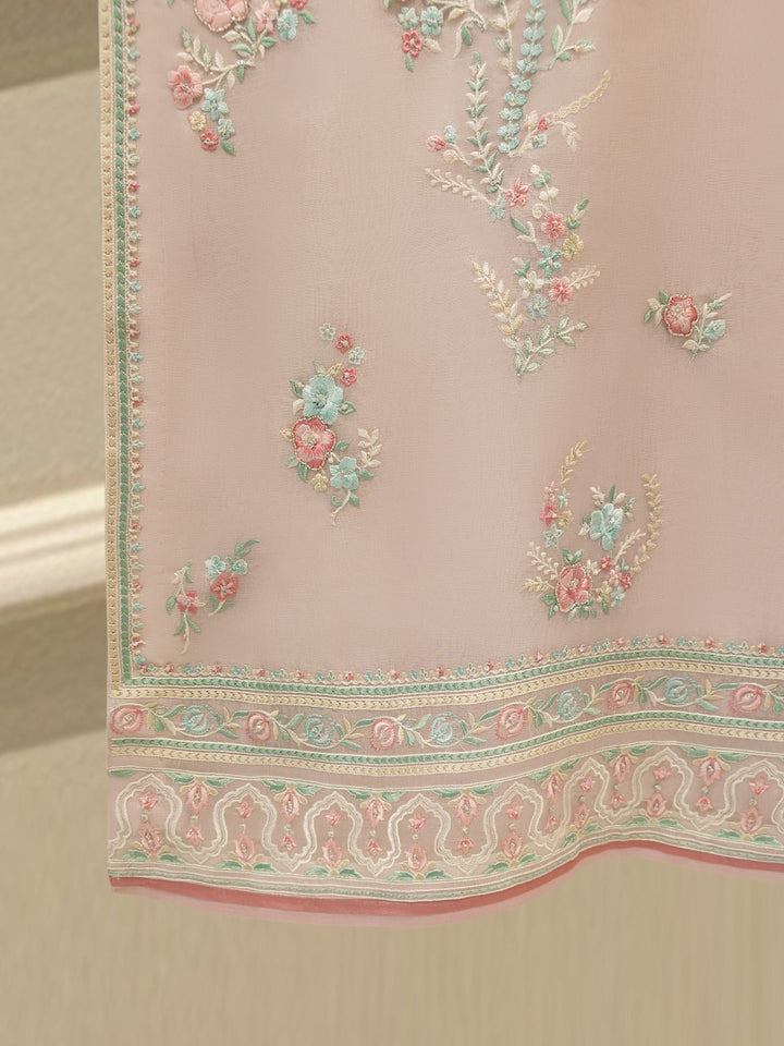 3 Piece - Pure Organza Embroidered Suit