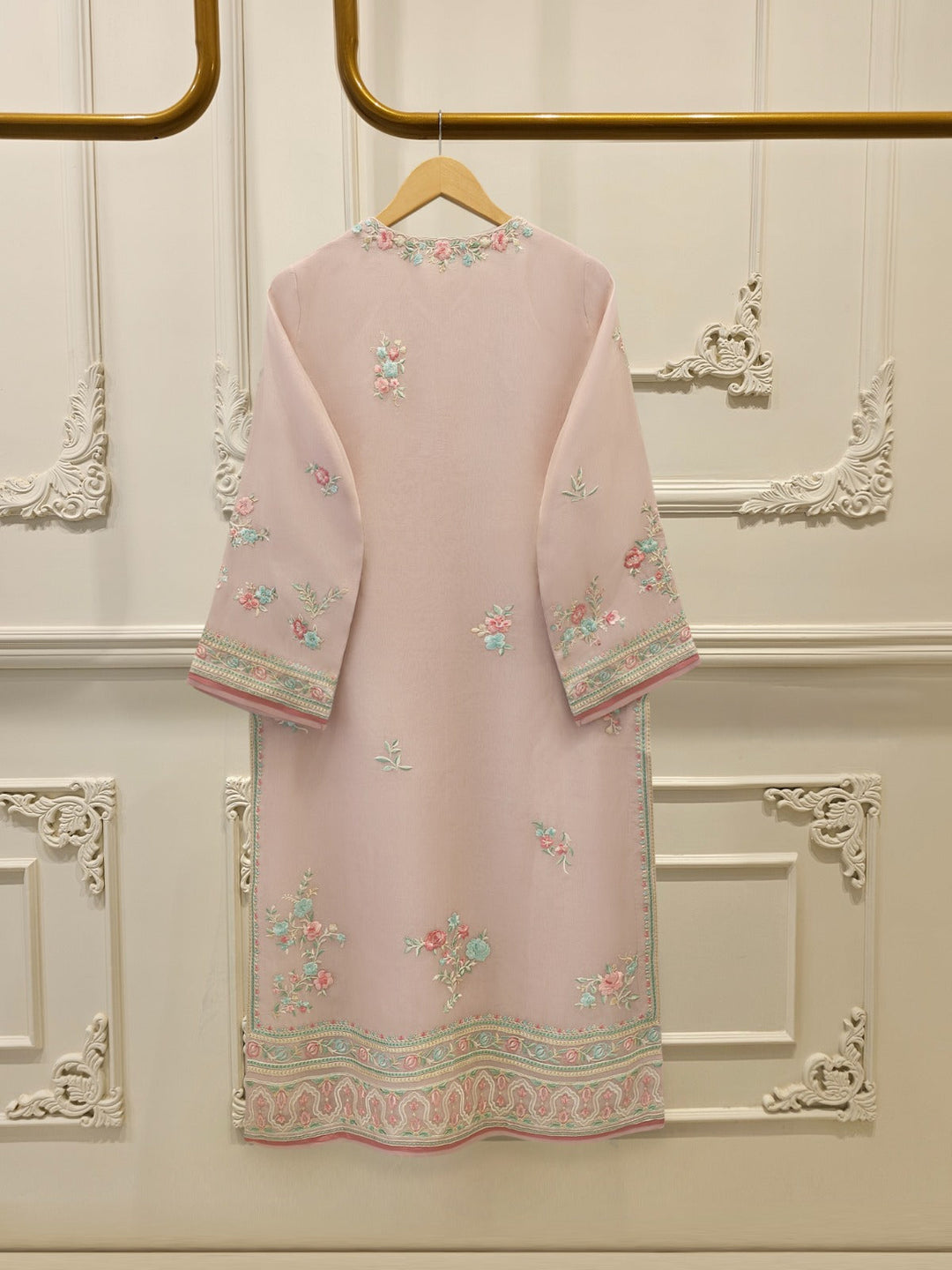 3 Piece - Pure Organza Embroidered Suit