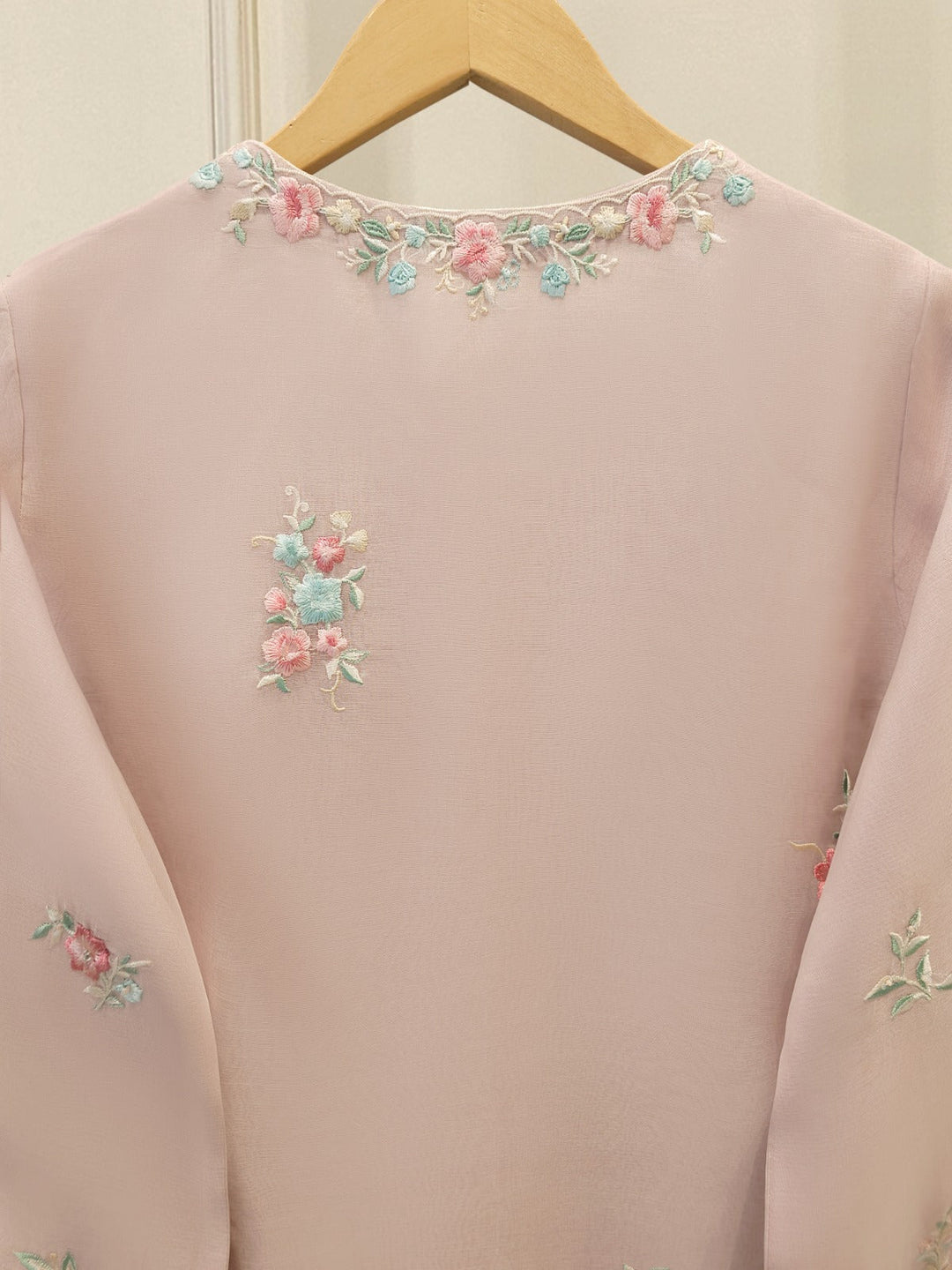 3 Piece - Pure Organza Embroidered Suit