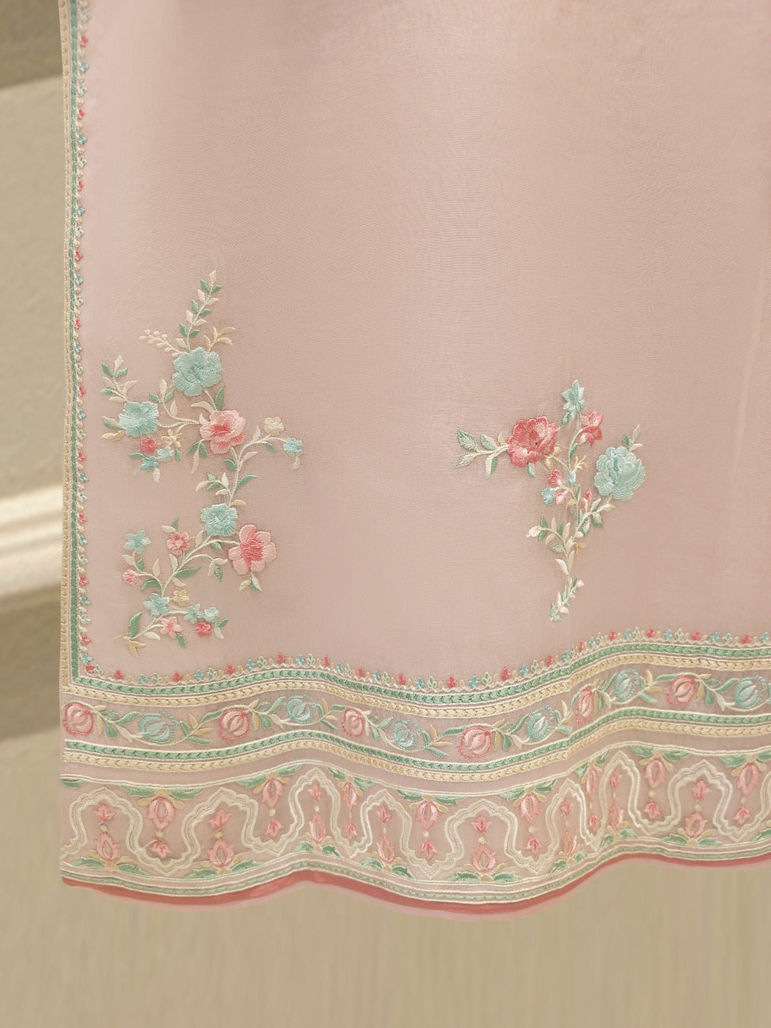 3 Piece - Pure Organza Embroidered Suit