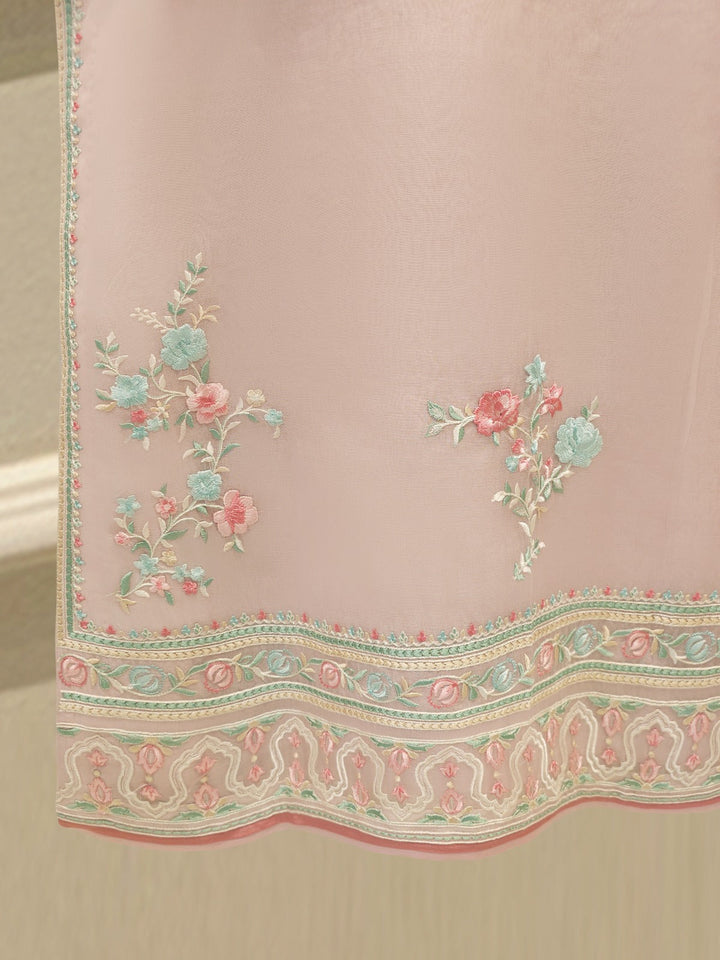 3 Piece - Pure Organza Embroidered Suit
