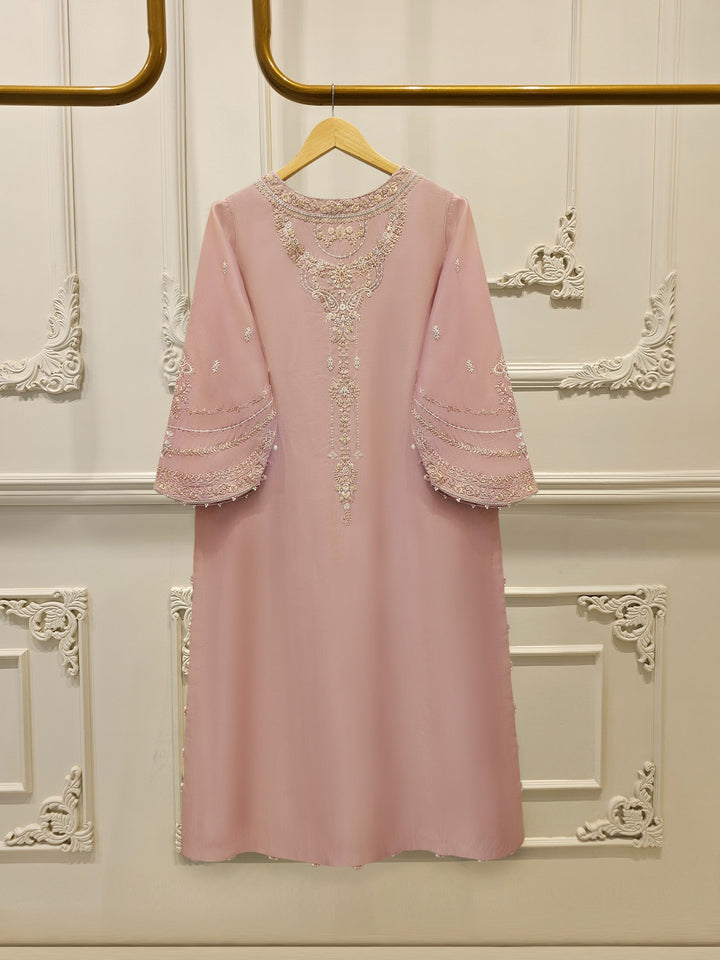 2 Piece- Pure Sheesha Silk Embroidered Suit