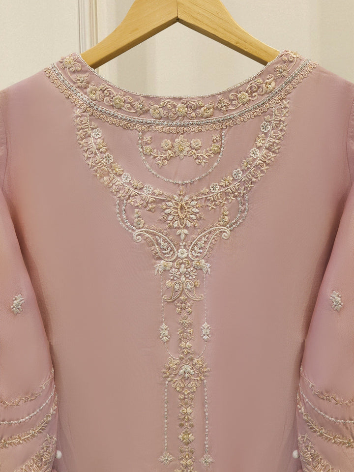 2 Piece- Pure Sheesha Silk Embroidered Suit