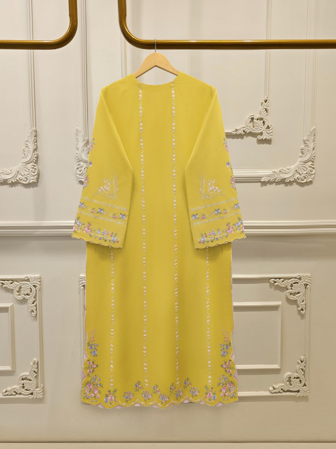 2 Piece - Embroidered Cambric Suit