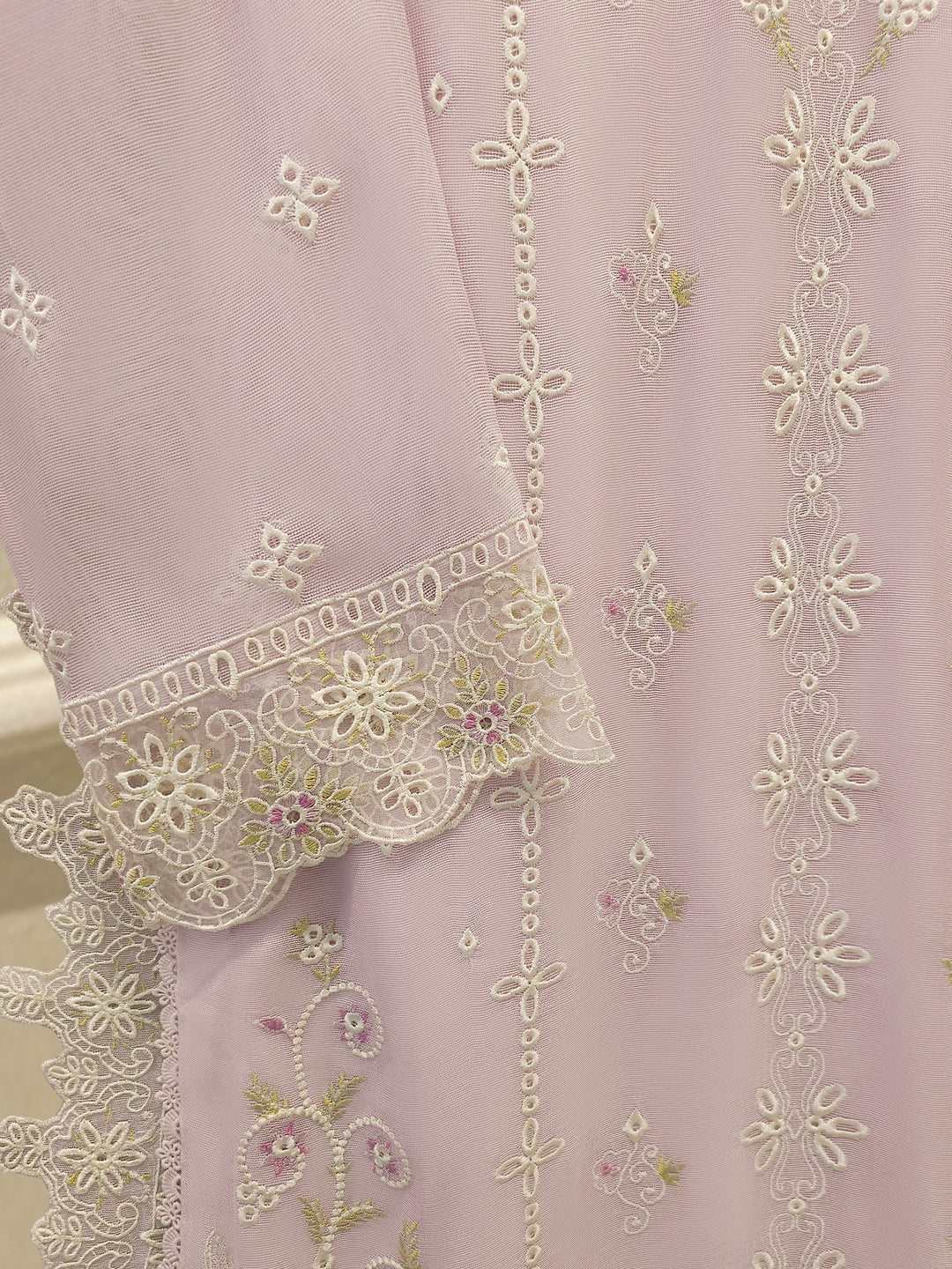 3 Piece - Pure Embroidered Cotton Net Suit