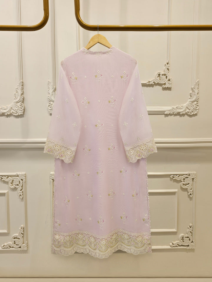 3 Piece - Pure Embroidered Cotton Net Suit