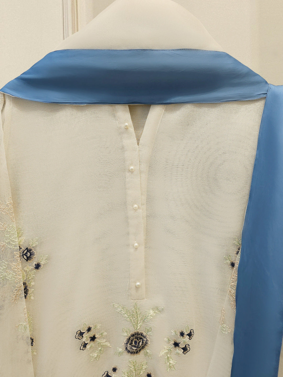 3 Piece - Pure Embroidered Cotton Net Suit