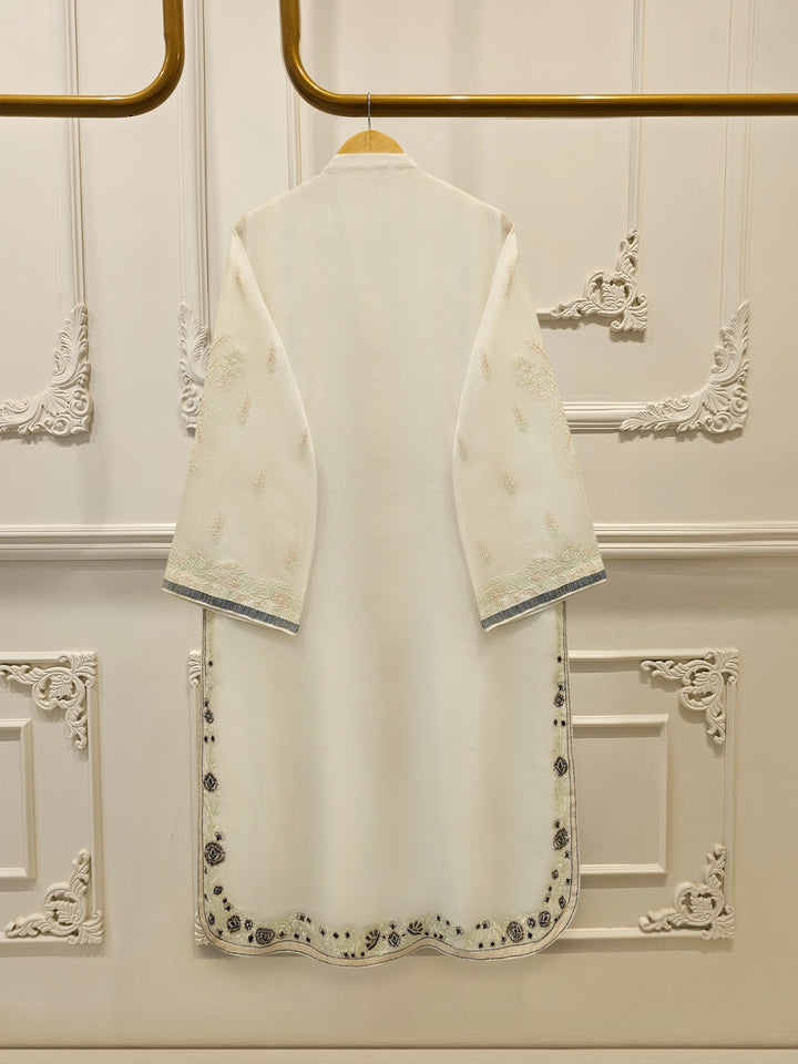 3 Piece - Pure Embroidered Cotton Net Suit
