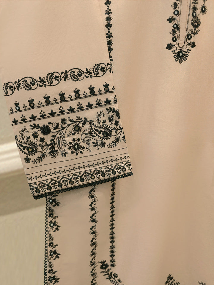 2 Piece - Embroidered Cambric  Suit