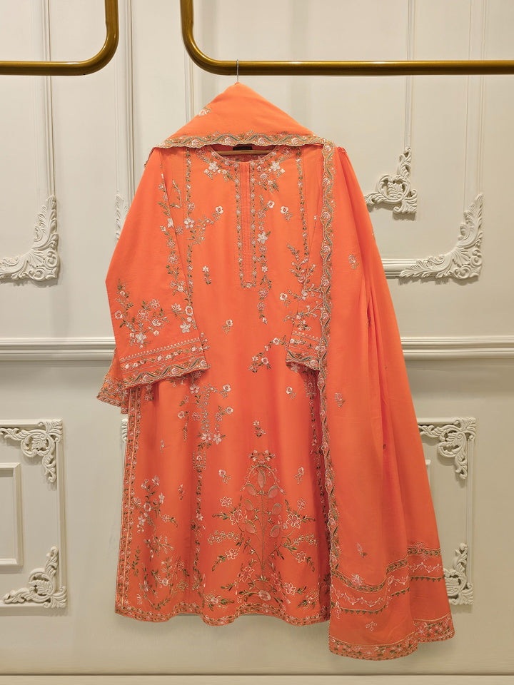 3 Piece - Embroidered Cambric  Suit