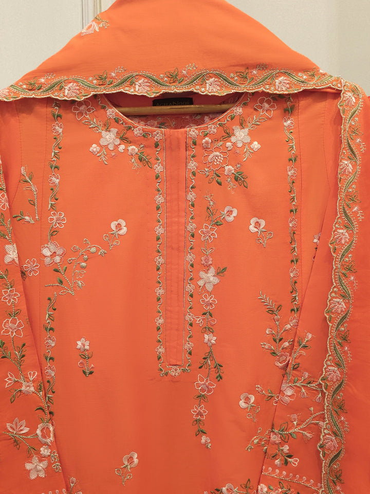 3 Piece - Embroidered Cambric  Suit