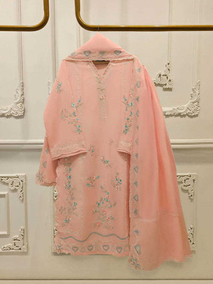 3 Piece - Embroidered Cambric  Suit