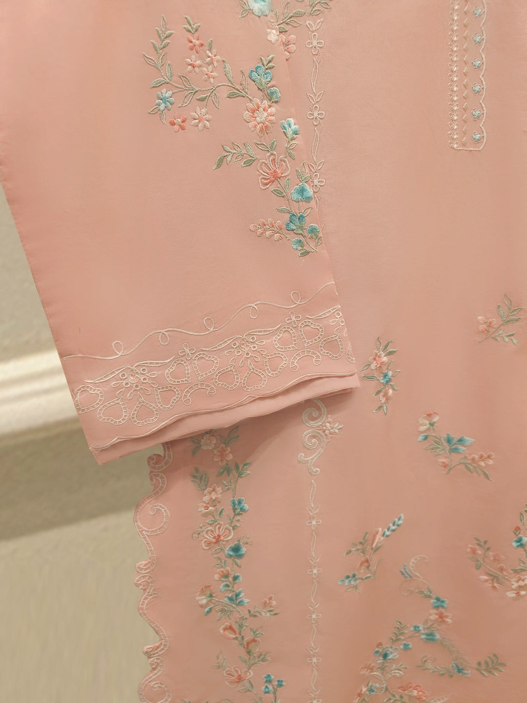 3 Piece - Embroidered Cambric  Suit