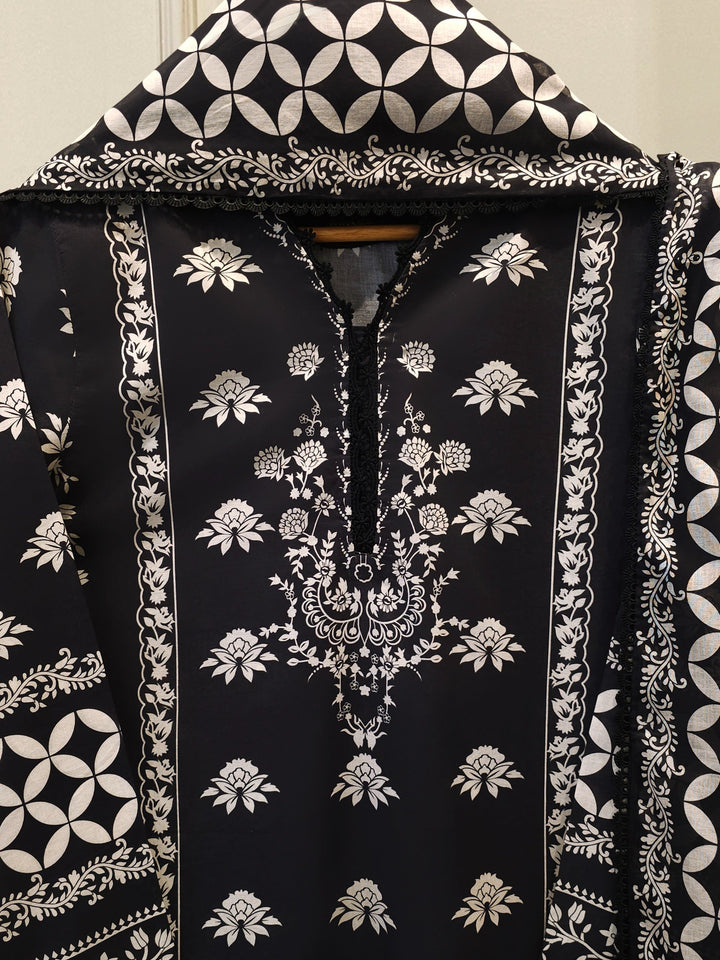 2-Piece Digital Printed Cambric Suit