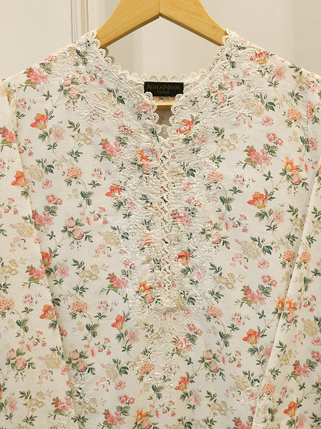 2-Piece Digital Printed Cambric Embroidered Suit