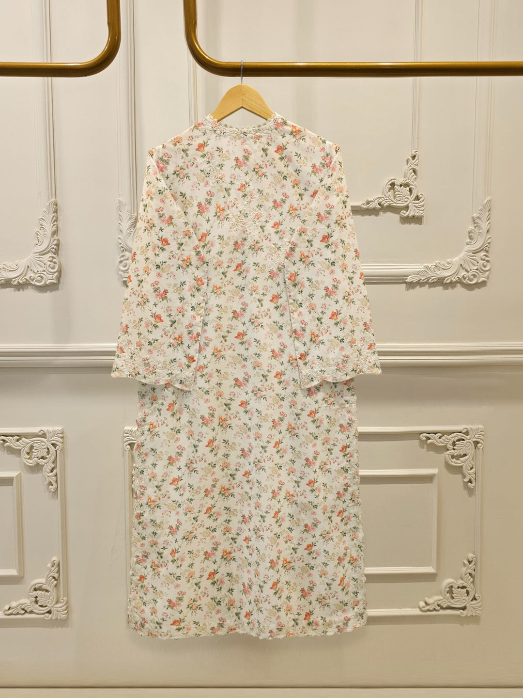 2-Piece Digital Printed Cambric Embroidered Suit