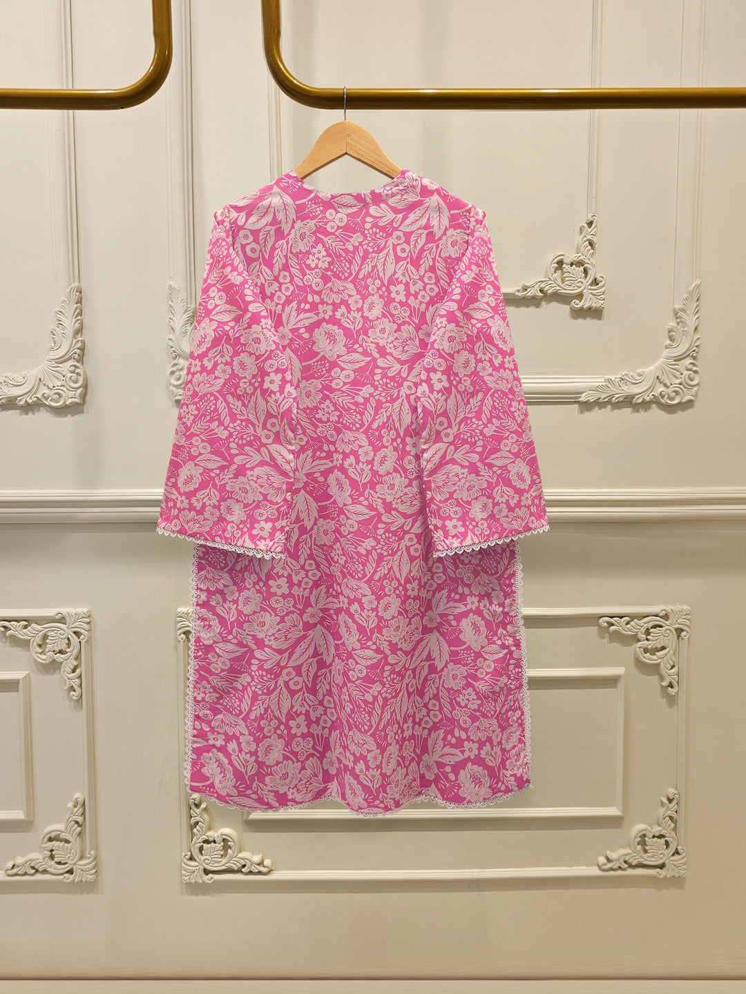 2 Piece - Embroidered Digital Printed Cambric Suit