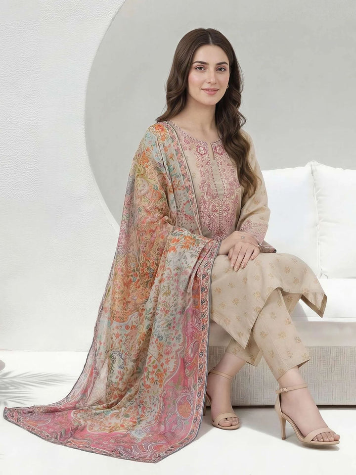 3 Piece Lawn Suit- Embroidered (Unstitched)
