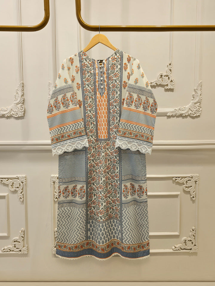 Elegant Digital Printed Cambric Shirt