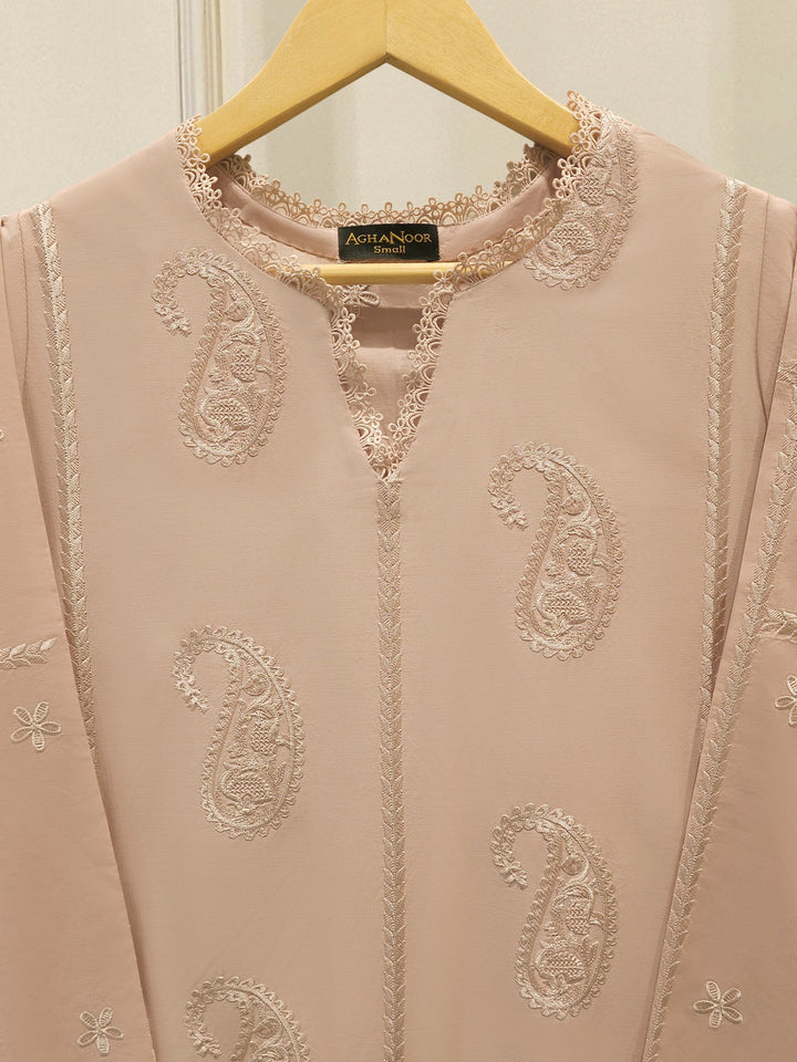 2 Piece - Embroidered Cambric Suit