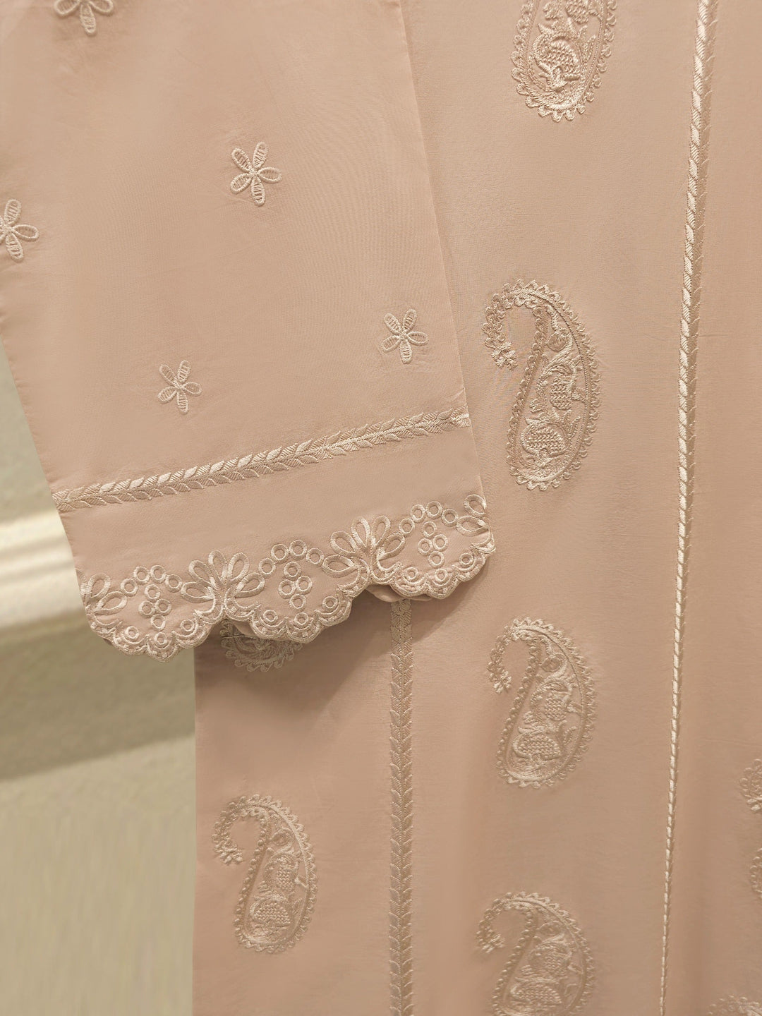2 Piece - Embroidered Cambric Suit